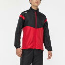 ミズノ ウィンドブレーカージャケット(ユニセックス) ブラック×チャイニーズレッド Mizuno 32ME112096(4)