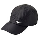 【送料無料】ミズノ 洗えるランニングソフトキャップ(ユニセックス) ブラック Mizuno J2MW151009