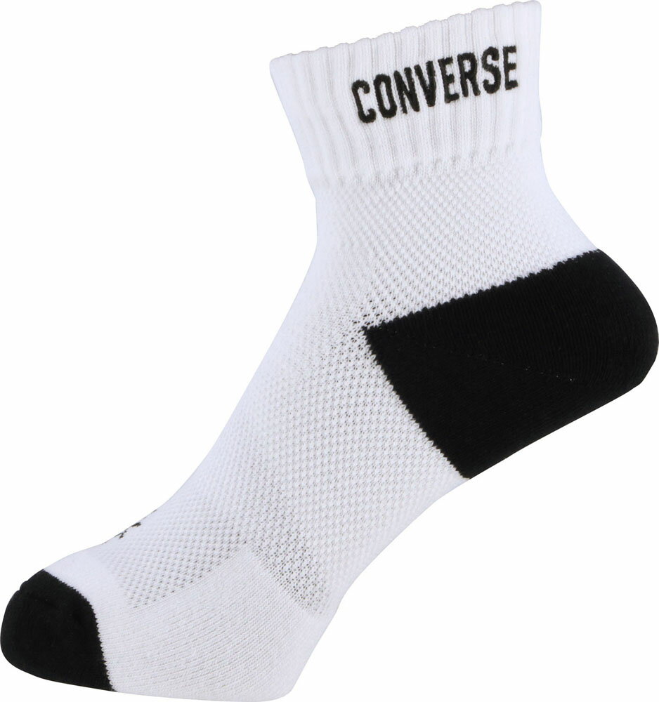 【送料290円】コンバース ストロングテーピングソックス ホワイト×ブラック CONVERSE CB121051 1119