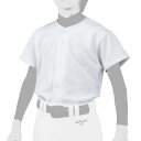 【送料290円】ミズノ GACHIユニフォームシャツ［ジュニア］ ホワイト Mizuno 12JC2F8001
