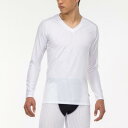 【送料無料】ミズノ ドライエアロフローインナーシャツ(ロングスリーブ/ラケットスポーツ)(メンズ) ホワイト Mizuno 62JA205001
