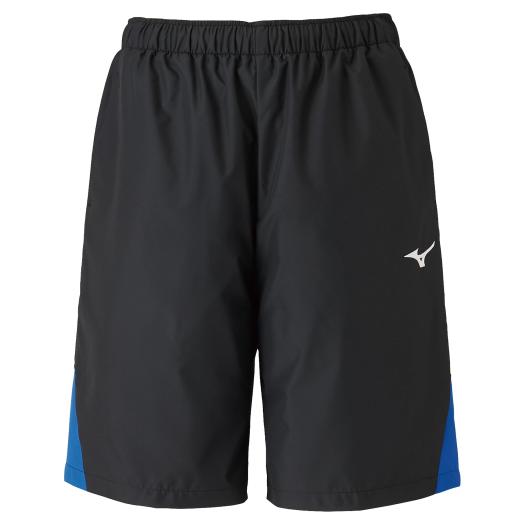【送料290円】ミズノ トレーニングクロスハーフパンツ(ユニセックス) ブラック×サーフブルー Mizuno N2JD201192