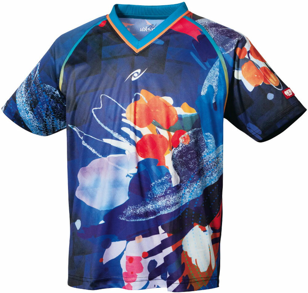 【送料無料】ニッタク（日卓） スカイフェールシャツ 男女兼用 卓球 ゲームウエア NW－2204 ネイビー Nittaku NW2204 02