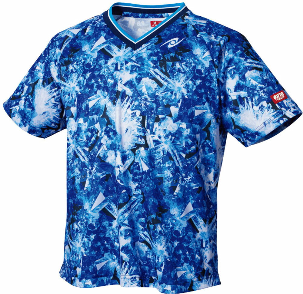 【送料290円】ニッタク（日卓） ミネラブルシャツ 男女兼用 卓球 ゲームウエア NW－2206 ブルー Nittaku NW2206 09