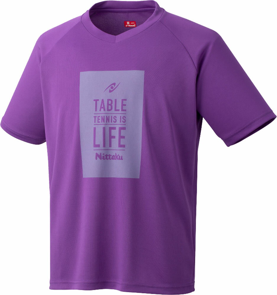 【送料290円】ニッタク（日卓） ユニセックス カジュアルTシャツ パープル Nittaku NX2006 50