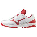 【送料無料】ミズノ ライトレボトレーナーCR(野球/ソフトボール)(ユニセックス) ホワイト×レッド Mizuno 11GT222162