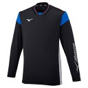 【送料無料】ミズノ ライトスウェットシャツ(ラケットスポーツ)(ユニセックス) ブラック×ピースブルー×ホワイト Mizuno 62JC251109(4)