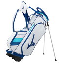 【送料無料】ミズノ Tour Stand キャディバッグ ホワイト×ブルー Mizuno 5LJC222501