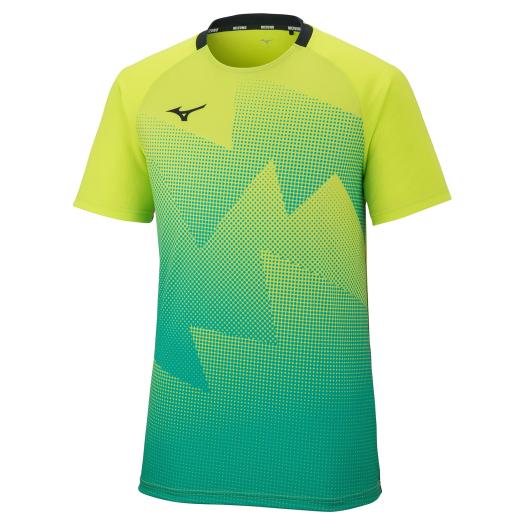 ミズノ ゲームシャツ(ラケットスポーツ)（ユニセックス） ライムグリーン Mizuno 62JA250337