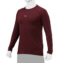 【送料290円】ミズノ ローネック/長袖(野球/抗菌防臭/防汚)(ユニセックス) エンジ Mizuno 12JAAP1063(4)