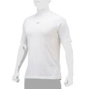 【送料290円】ミズノ ハイネック/半袖(野球/抗菌防臭/防汚)(ユニセックス) ホワイト Mizuno 12JAAP3101