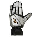 【送料無料】ミズノ ミズノプロ 走塁用手袋両手用 (ユニセックス) ブラック×シルバー Mizuno 1EJET13009