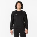 【送料無料】ミズノ スウェットクルー(ユニセックス) ブラック Mizuno 32MCA17509