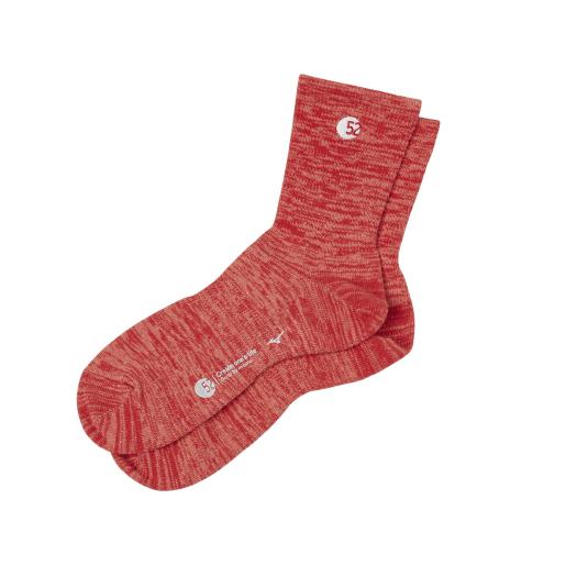 【送料290円】ミズノ ドライベクターショートソックス（ユニセックス） レッド Mizuno B2JXA00162