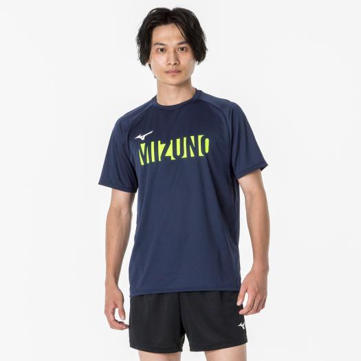 【送料無料】ミズノ ゲームシャツ(丸首)(卓球)（ユニセックス） ネイビー Mizuno 82JAA11114