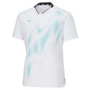 【送料無料】ミズノ ドライエアロフローキープライトゲームシャツ(ラケットスポーツ)（ユニセックス） ホワイト Mizuno 62JAA00001