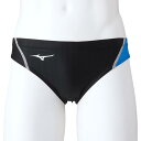ミズノ 競泳用Vパンツ(メンズ) ブラック×ライトブルー Mizuno N2MB252192
