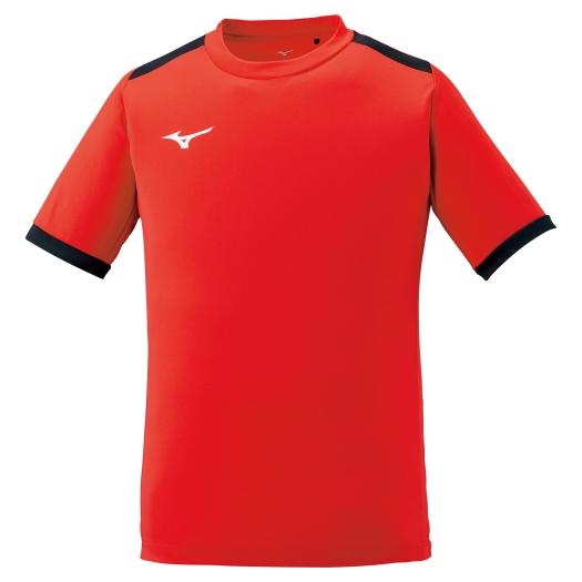 ミズノ フィールドシャツ（ユニセックス） チャイニーズレッド×ブラック Mizuno P2MA102062