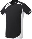 【送料290円】デサント 半袖バレーボールシャツ ブラック×ホワイト DESCENTE DSS4720B BLK