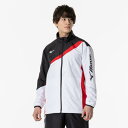 【送料無料】ミズノ ウィンドブレーカージャケット(総裏メッシュ/ラケットスポーツ)(ユニセックス) ブラック×レッド Mizuno 62MEA50396