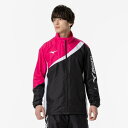 【送料無料】ミズノ ウィンドブレーカージャケット(総裏メッシュ/ラケットスポーツ)(ユニセックス) ブラック×ピンク Mizuno 62MEA50397