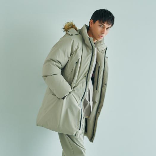 【送料無料】ミズノ 発熱素材 GORE-TEX INFINIUM イエローナイフダウンジャケット（メンズ） モカベージュ Mizuno B2ME051153のサムネイル