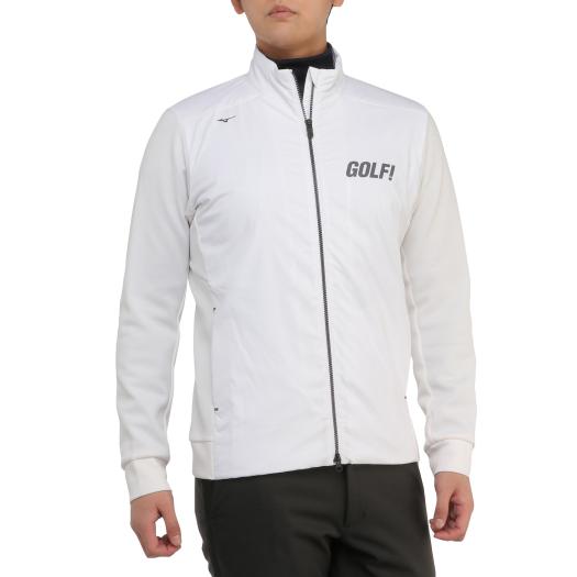 【在庫処分】ミズノ テックライニングハイブリッドブルゾン（メンズ） ホワイト Mizuno E2MEA50301