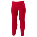 【送料無料】ミズノ 裏起毛インナータイツ(ユニセックス) チャイニーズレッド Mizuno P2MBA55062
