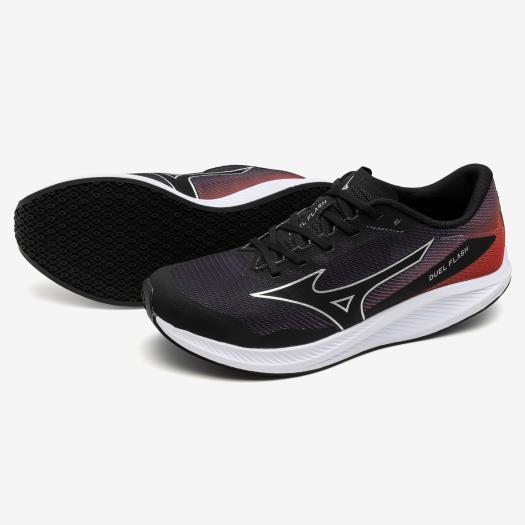 【送料無料】ミズノ デュエルフラッシュ(陸上競技)（ユニセックス） ブラック×シルバー×レッド Mizuno U1GD238001