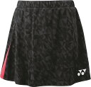 【送料無料】ヨネックス ウィメンズスカート(インナースパッツ付) ブラック Yonex 26115 007