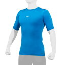 【送料無料】ミズノ バイオギア(ローネック/半袖)(ユニセックス) ブルー Mizuno 12JABC3127(4)