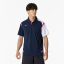 【送料290円】ミズノ ゲームシャツ(ラケットスポーツ)(ユニセックス) ドレスネイビー Mizuno 62JAB02714