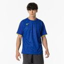 【送料290円】ミズノ ゲームシャツ(ラケットスポーツ)(ユニセックス) サーフブルー Mizuno 62JAB02825