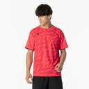 【送料290円】ミズノ ゲームシャツ(ラケットスポーツ)(ユニセックス) ラディアントレッド Mizuno 62JAB02863