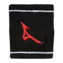 【送料290円】ミズノ リストバンド(ユニセックス) ブラック×レッド Mizuno 62JYB00296