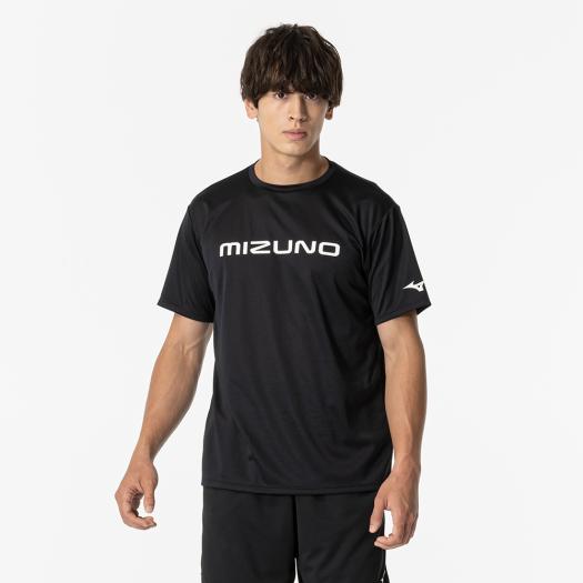【送料無料】ミズノ ゲームシャツ(卓球)（ユニセックス） ブラック×ホワイト Mizuno 82JA