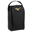 【送料無料】ミズノ シューズケース(合成皮革) ブラック×ゴールド Mizuno 1FJKB02095