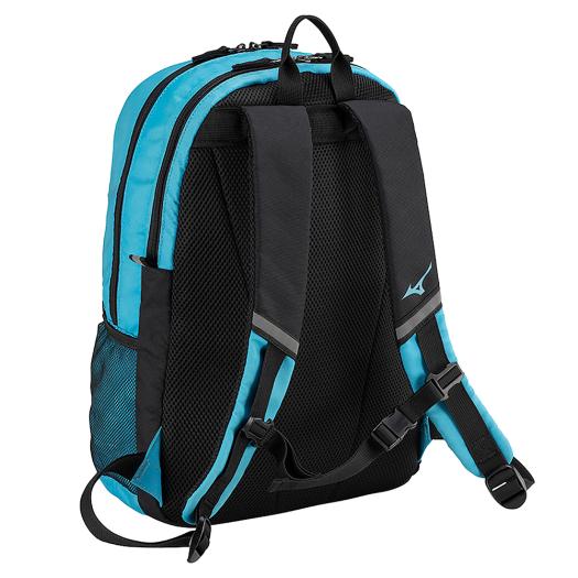 【送料無料】ミズノ バックパック(ラケット1本入れ)［ジュニア］ ブラック×ターコイズ Mizuno 63JDB00992