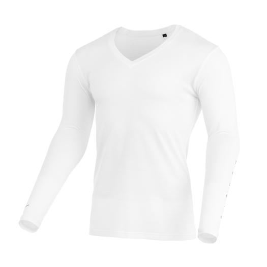 ミズノ 汗処理／通気 BNドライエアロフロークールホールドVネック（メンズ） ホワイト Mizuno E2MJB00701