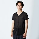 【送料290円】ミズノ 汗処理/通気 カルエアーアンダーVネック半袖シャツ(メンズ) ブラック Mizuno C2JAB11209