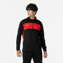 【送料無料】ミズノ ウォームアップシャツ(ユニセックス) ブラック×チャイニーズレッド Mizuno P2MCB09096