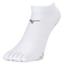 【送料290円】ミズノ レーシングソックス(5本指アンクル/滑り止め付)(ユニセックス) ホワイト Mizuno U2MXB01301