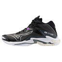 ミズノ ウエーブライトニング Z8 MID(バレーボール)(ユニセックス) ブラック×シルバー Mizuno V1GA240552
