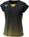 【送料無料】ヨネックス ウィメンズゲームシャツ ( フィットシャツ ) ブラック × ゴールド Yonex 20824 184