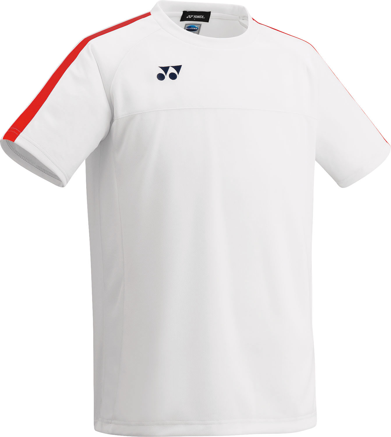 【送料290円】ヨネックス ジュニアゲームシャツ(プロスタイル) ホワイト×レッド Yonex FW1007J 114