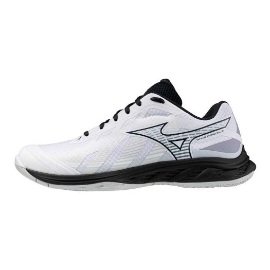 【送料無料】ミズノ ウエーブファングEL2(バドミントン)(ユニセックス) ホワイト×ブラック×グレー Mizuno 71GA242302