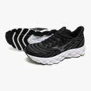 ミズノ ウエーブスカイ8 SW(ランニング)(メンズ) ブラック×ライトグレー×ホワイト Mizuno J1GC241102