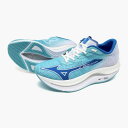 【送料無料】ミズノ ウエーブリベリオンフラッシュ2(ランニング)(メンズ) ブルー×ブルー×ホワイト Mizuno J1GC243551