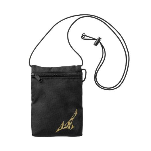 【送料無料】ミズノ ネックポーチ ブラック×ゴールド Mizuno 63JMB51395