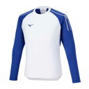 【送料290円】ミズノ MCライン Tシャツ(長袖/陸上競技)(ユニセックス) ホワイト×ブルー Mizuno U2MAB55082